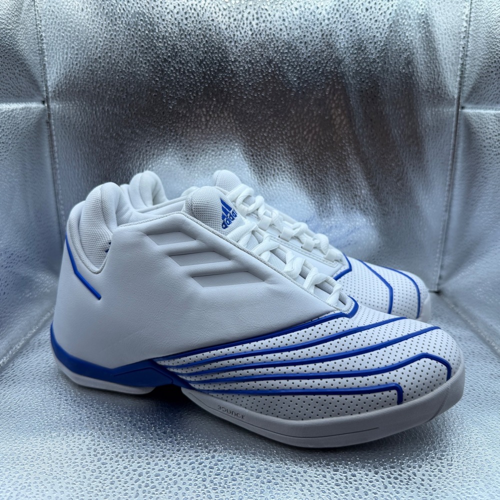 Size 7.5 Adidas T-Mac 2.0 Restomod Basketball Shoes Mens White Blue FX4993
